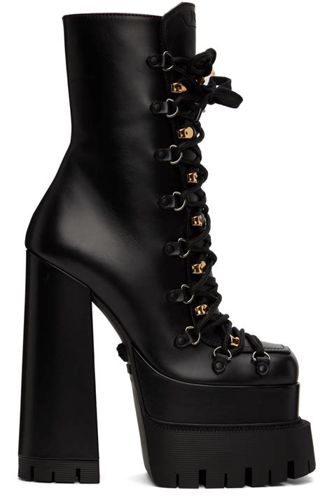 versace black and red boots|Versace aevitas boots.